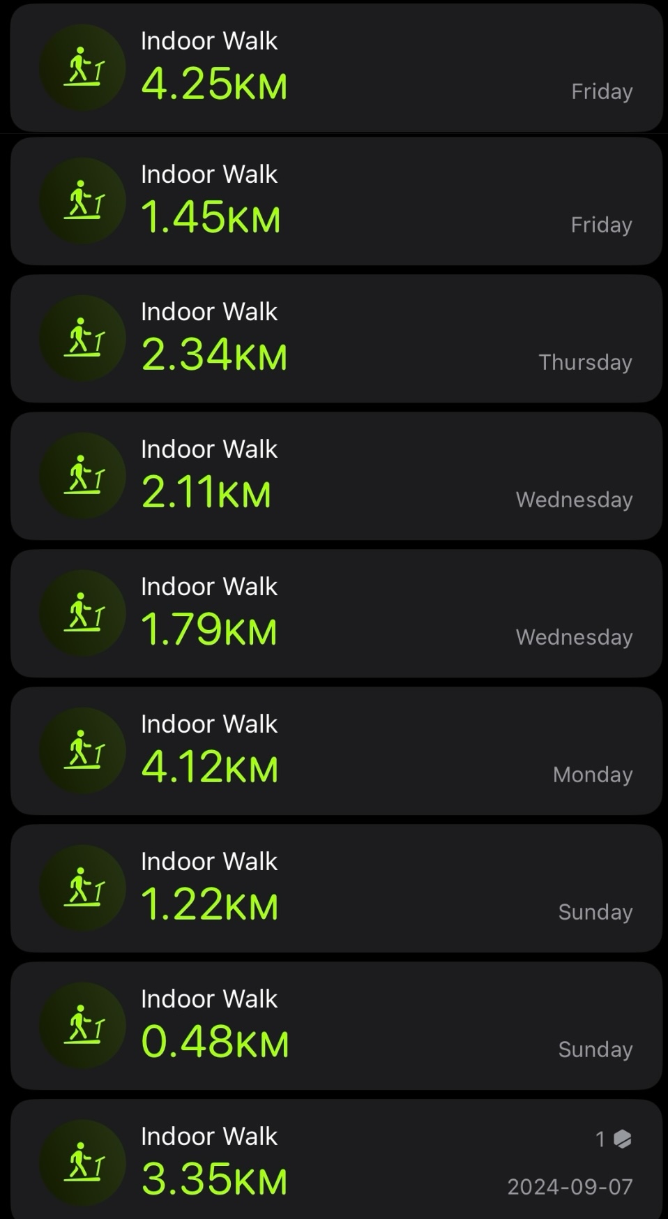 Walking on a treadmill while building ActionsUptime
